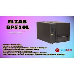 Drukarka termiczno/termotransferowa Elzab BP520L druk szarf, wstążek, etykiet itp. 